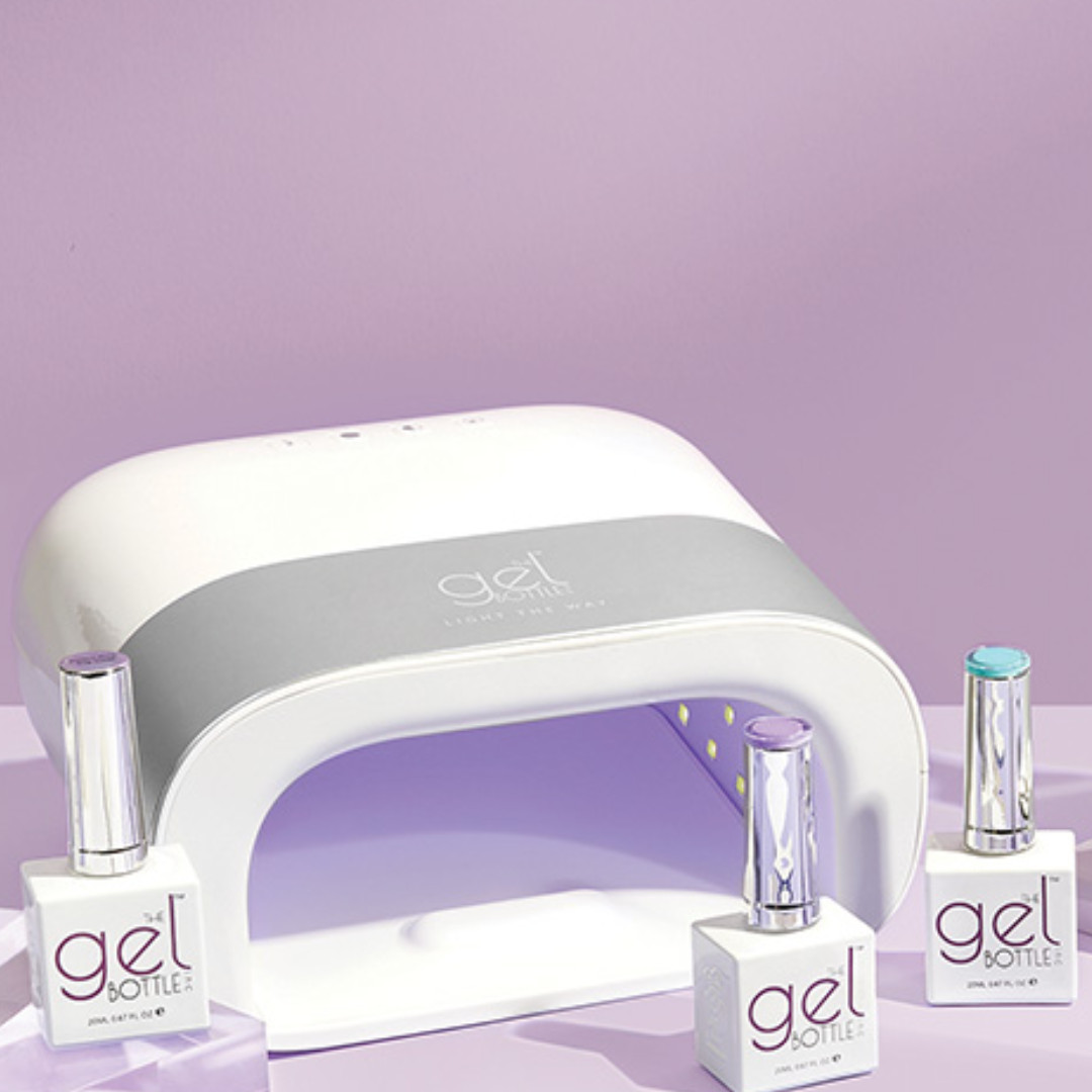 The Gel Bottle professional curing lamp used at Queen B